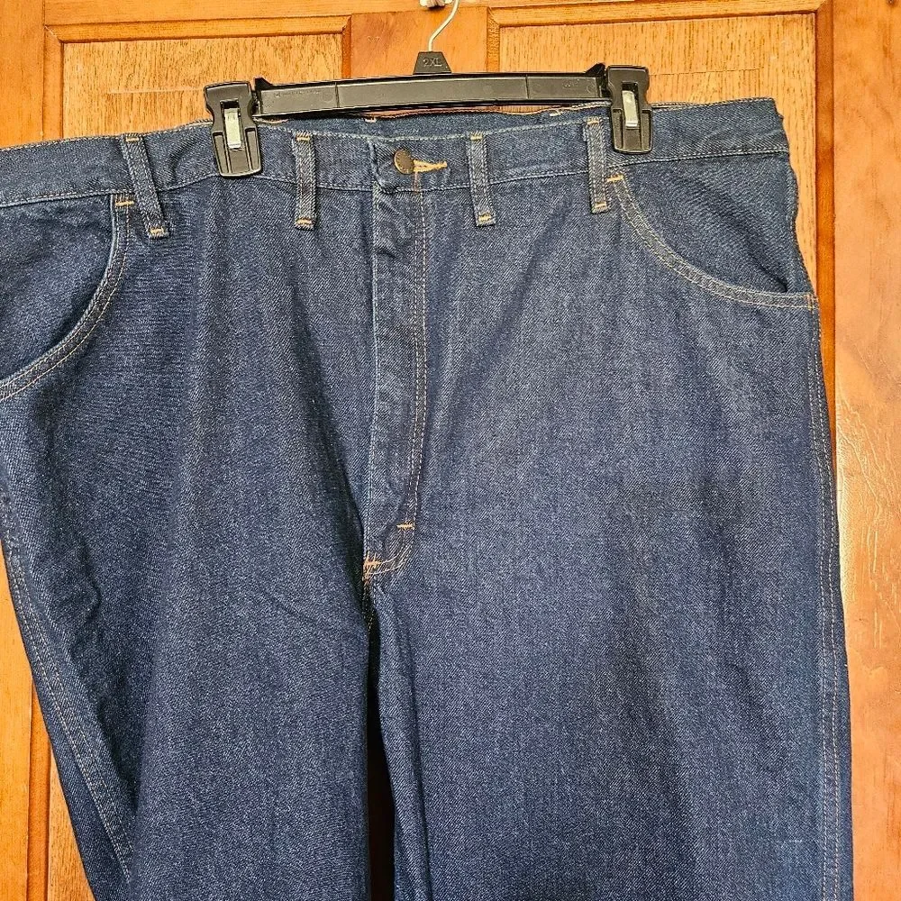 Wrangler Rustler Mens‎ 46x30 Heavyweight Denim Jeans - NWT Straight Leg Workwear
